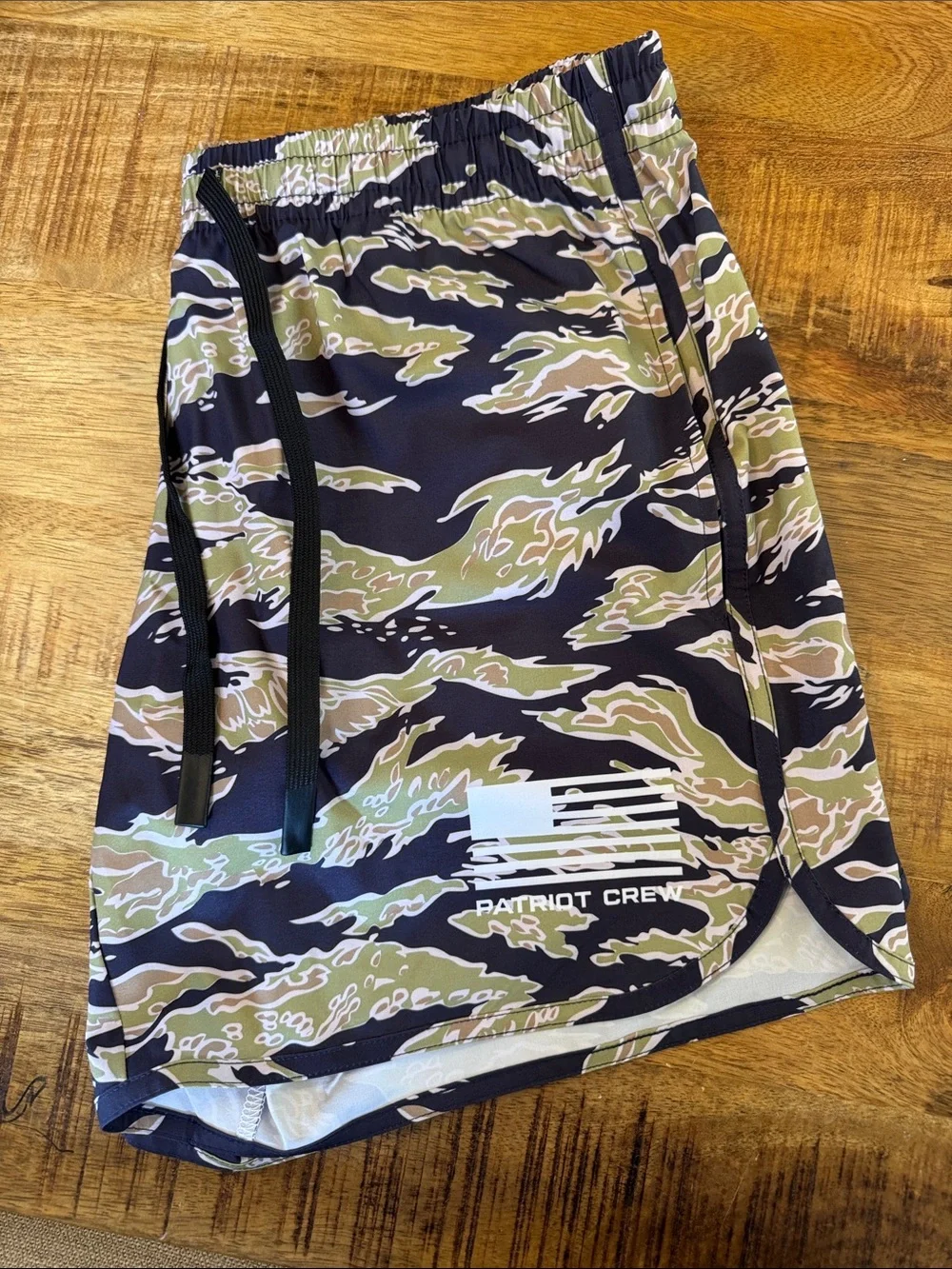 Patriot Crew Athletic shorts - Green & Black Camouflage